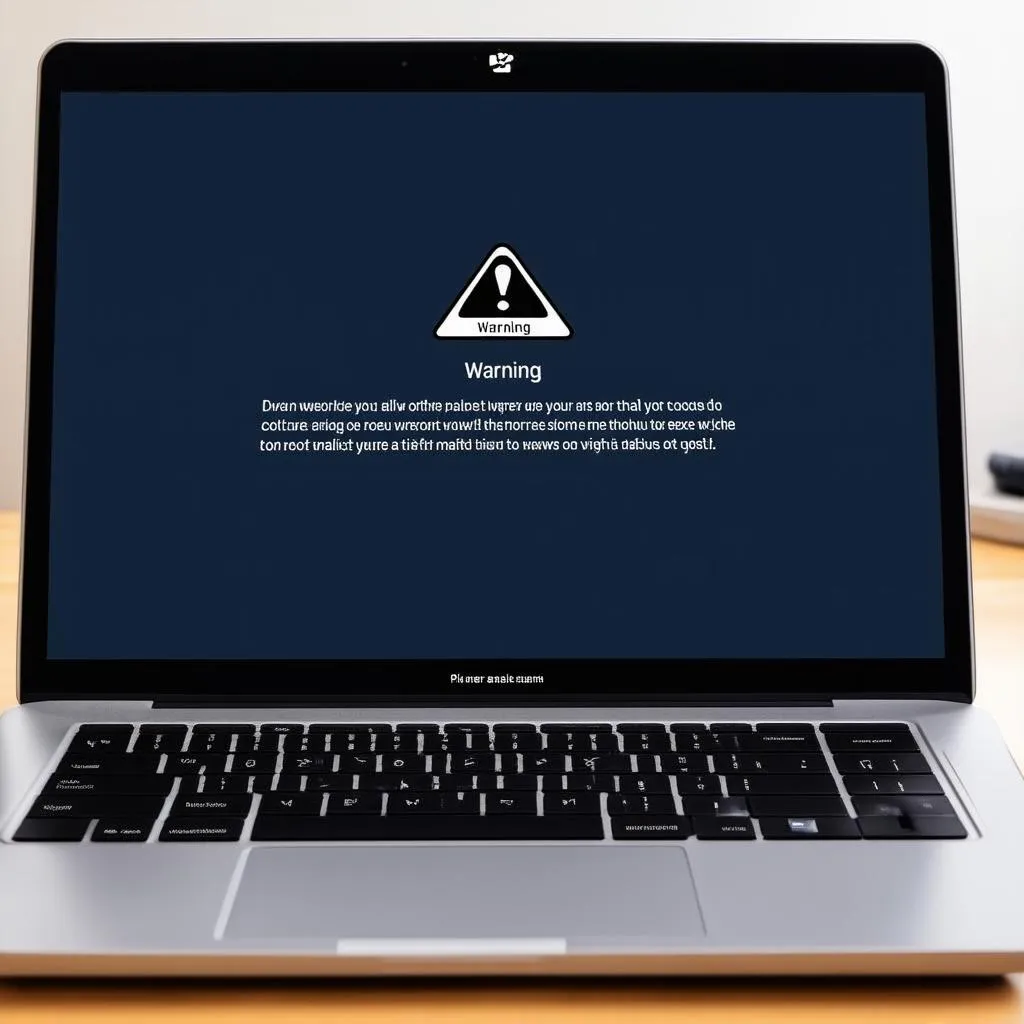 Laptop Malware Warning